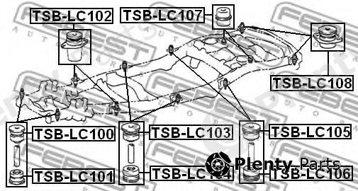  FEBEST part TSB-LC105 (TSBLC105) Mounting, axle beam