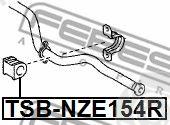  FEBEST part TSB-NZE154R (TSBNZE154R) Stabiliser Mounting