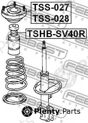  FEBEST part TSS027 Mounting, shock absorbers