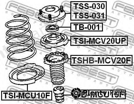  FEBEST part TSS-031 (TSS031) Mounting, shock absorbers