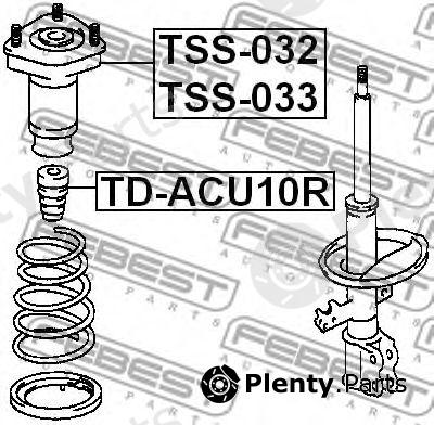  FEBEST part TSS032 Mounting, shock absorbers