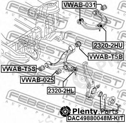  FEBEST part VWAB-025 (VWAB025) Control Arm-/Trailing Arm Bush