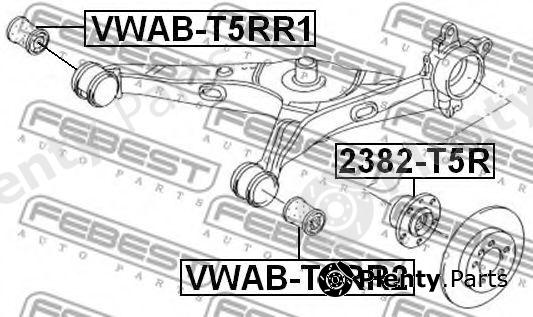  FEBEST part VWAB-T5RR2 (VWABT5RR2) Control Arm-/Trailing Arm Bush