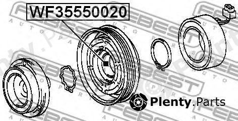  FEBEST part WF35550020 Bearing, compressor shaft