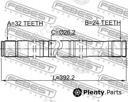  FEBEST part "0112-CDT220RH" (0112CDT220RH) Drive Shaft
