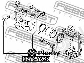  FEBEST part 0275-Y62R (0275Y62R) Repair Kit, brake caliper