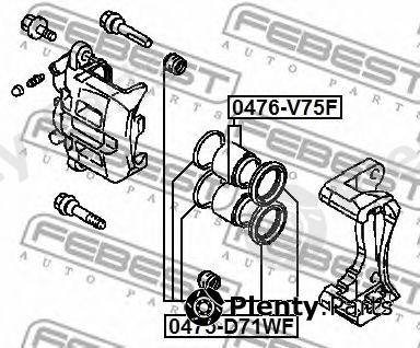  FEBEST part 0475-D71WF (0475D71WF) Repair Kit, brake caliper