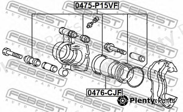  FEBEST part 0475P15VF Repair Kit, brake caliper