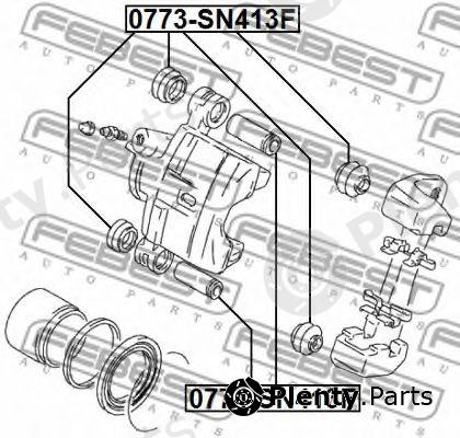  FEBEST part 0773SN413F Bellow, brake caliper guide