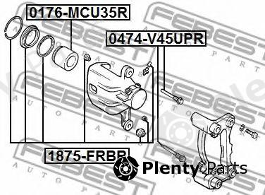  FEBEST part 1875-FRBR (1875FRBR) Repair Kit, brake caliper