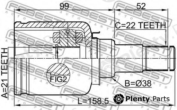  FEBEST part 2111-FUSATLH (2111FUSATLH) Joint, drive shaft