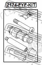  FEBEST part "2174-FYF-KIT" (2174FYFKIT) Guide Bolt, brake caliper