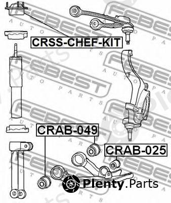  FEBEST part CRAB-049 (CRAB049) Control Arm-/Trailing Arm Bush