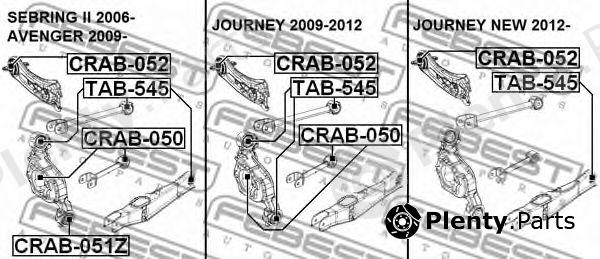  FEBEST part CRAB-052 (CRAB052) Control Arm-/Trailing Arm Bush