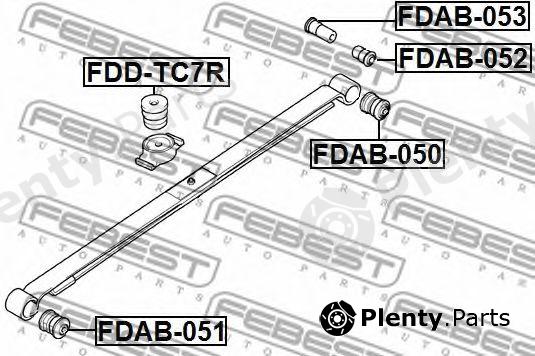  FEBEST part FDAB052 Control Arm-/Trailing Arm Bush