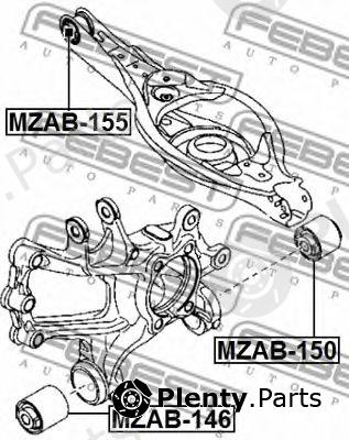  FEBEST part MZAB155 Control Arm-/Trailing Arm Bush