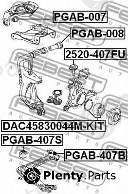  FEBEST part "PGAB-407B" (PGAB407B) Control Arm-/Trailing Arm Bush