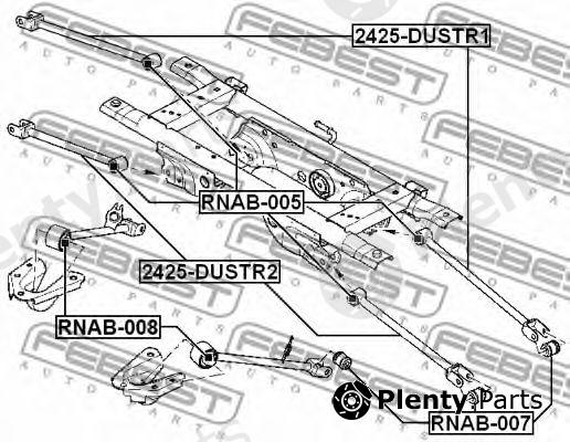  FEBEST part RNAB-008 (RNAB008) Control Arm-/Trailing Arm Bush