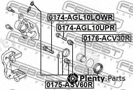  FEBEST part 0174-AGL10LOWR (0174AGL10LOWR) Guide Bolt, brake caliper