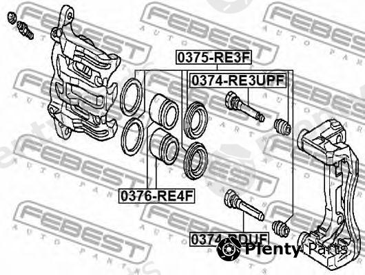  FEBEST part 0374-RE3UPF (0374RE3UPF) Guide Bolt, brake caliper