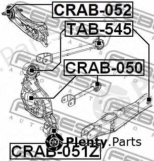  FEBEST part CRAB-051Z (CRAB051Z) Bush, control arm mounting