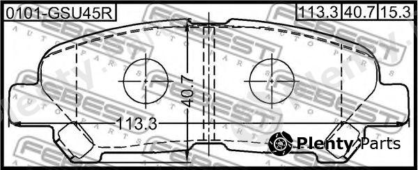  FEBEST part "0101-GSU45R" (0101GSU45R) Brake Pad Set, disc brake