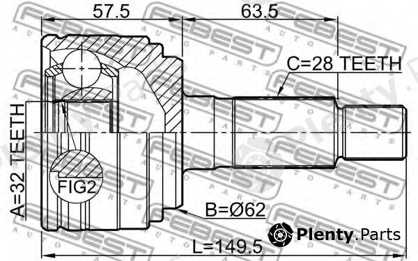  FEBEST part 0510-GHMT (0510GHMT) Joint, drive shaft