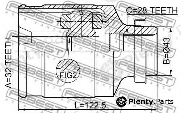  FEBEST part "0511-MZ5RH" (0511MZ5RH) Joint, drive shaft