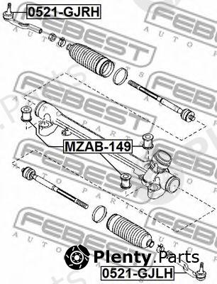  FEBEST part 0521-GJRH (0521GJRH) Tie Rod End