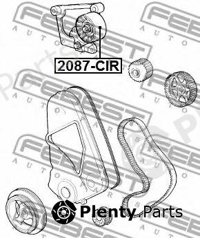  FEBEST part "2087-CIR" (2087CIR) Tensioner Pulley, timing belt