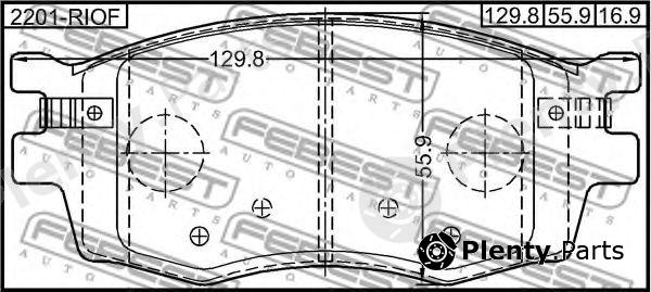  FEBEST part 2201-RIOF (2201RIOF) Brake Pad Set, disc brake