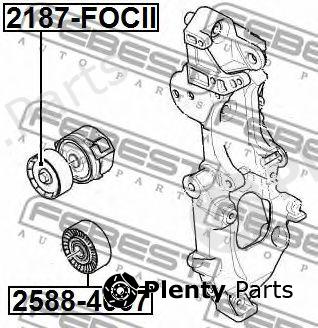  FEBEST part 2588-4007 (25884007) Deflection/Guide Pulley, v-ribbed belt