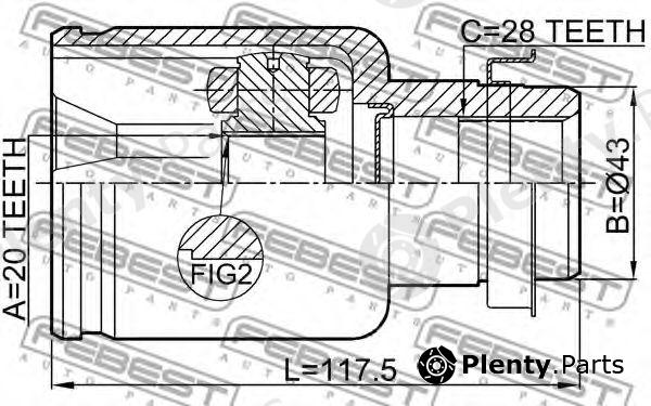  FEBEST part 0511-DY3WATRH (0511DY3WATRH) Joint, drive shaft