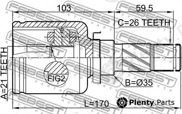  FEBEST part 0511-DY5WATLH (0511DY5WATLH) Joint, drive shaft