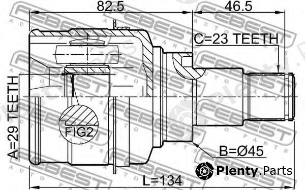  FEBEST part 0911-M412 (0911M412) Joint, drive shaft