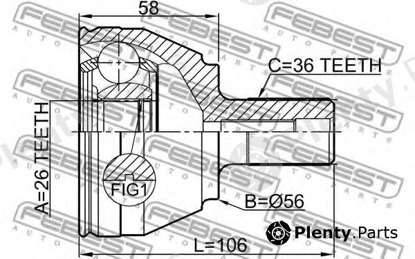  FEBEST part 2110-CB4TD (2110CB4TD) Joint, drive shaft