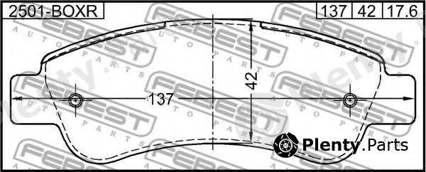  FEBEST part 2501BOXR Brake Pad Set, disc brake
