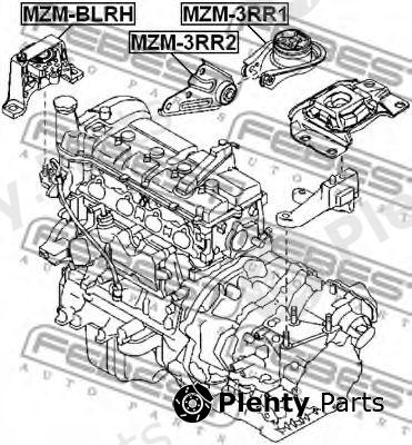  FEBEST part MZM-BLRH (MZMBLRH) Engine Mounting