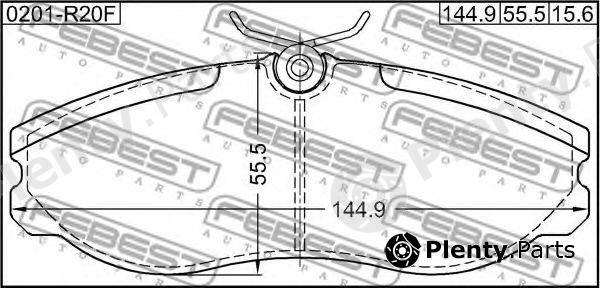  FEBEST part 0201-R20F (0201R20F) Brake Pad Set, disc brake