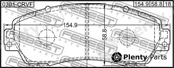  FEBEST part 0301-CRVF (0301CRVF) Brake Pad Set, disc brake