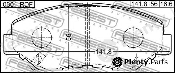  FEBEST part 0301-RDF (0301RDF) Brake Pad Set, disc brake