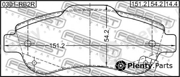  FEBEST part 0301REF Brake Pad Set, disc brake