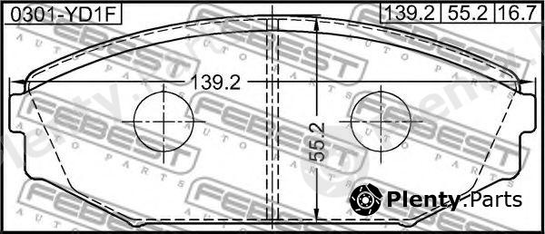  FEBEST part 0301-YD1F (0301YD1F) Brake Pad Set, disc brake