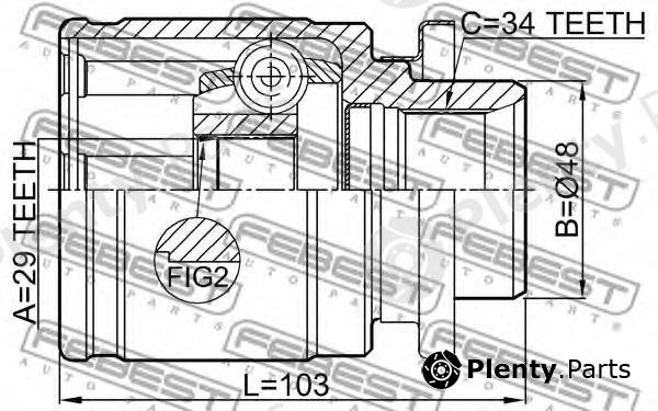  FEBEST part 0411-H77WLH (0411H77WLH) Joint, drive shaft