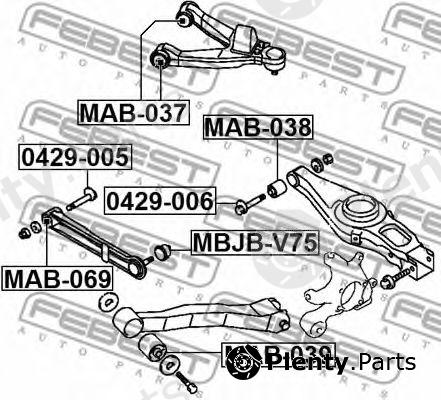  FEBEST part 0429-006 (0429006) Camber Correction Screw