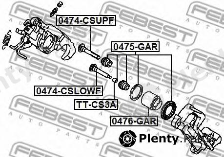  FEBEST part 0476-GAR (0476GAR) Piston, brake caliper