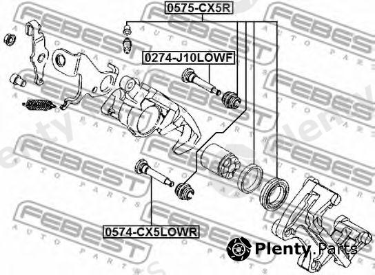 FEBEST part 0574-CX5LOWR (0574CX5LOWR) Guide Bolt, brake caliper