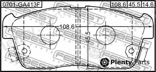  FEBEST part 0701GA413F Brake Pad Set, disc brake