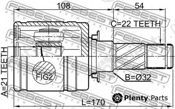  FEBEST part 0811G11 Joint, drive shaft