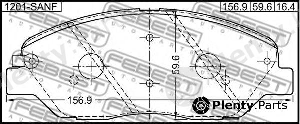  FEBEST part 1201SANF Brake Pad Set, disc brake
